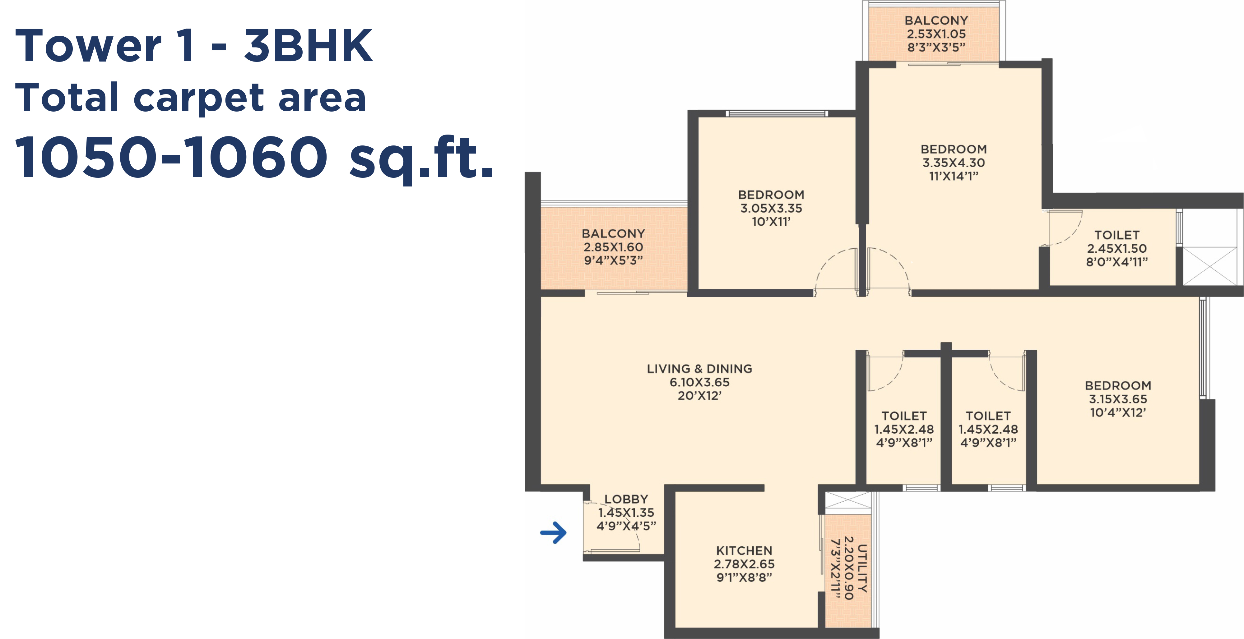 VTP Altair 3 BHK